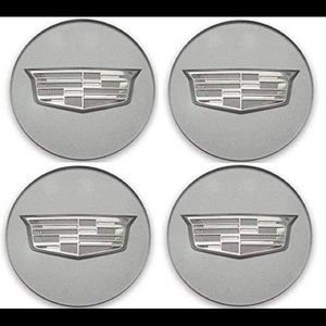 Cadillac Center Caps Gray 67mm/2.65 inch Brand New (Set of 4)